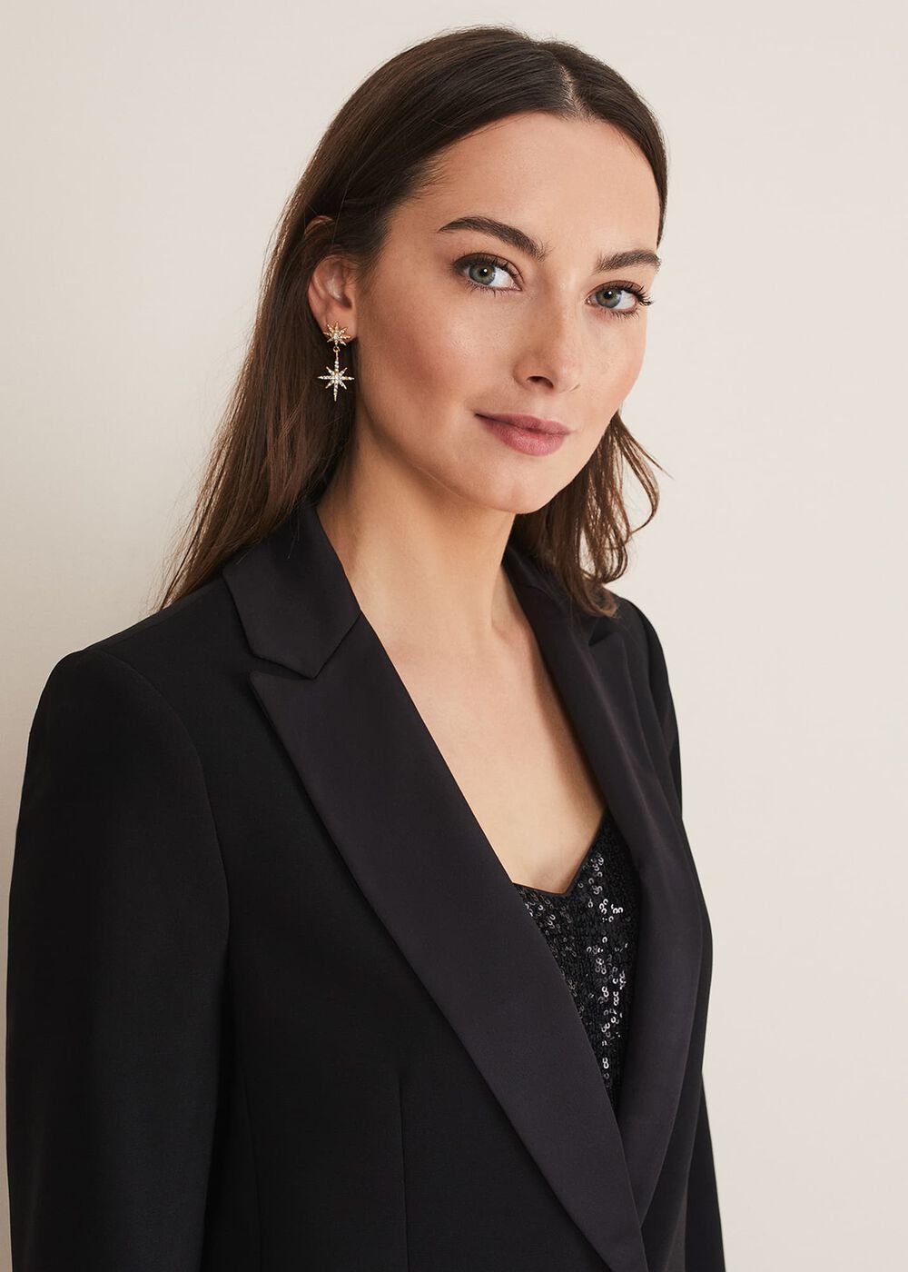 Elandra Black Tux Blazer - Black