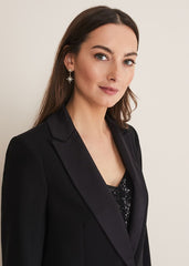Elandra Black Tux Blazer - Black