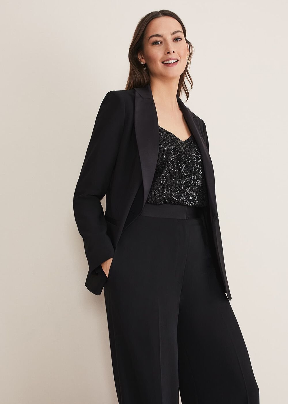 Elandra Black Tux Blazer - Black