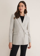 Drew Wool Blazer - Grey/Neutral