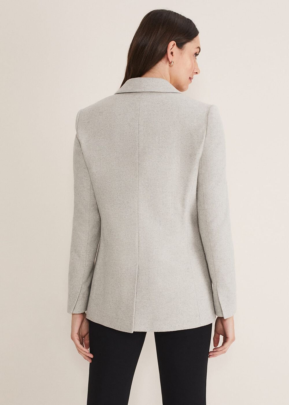 Drew Wool Blazer - Grey/Neutral