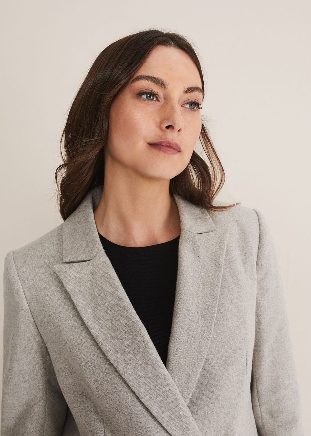 Drew Wool Blazer - Grey/Neutral