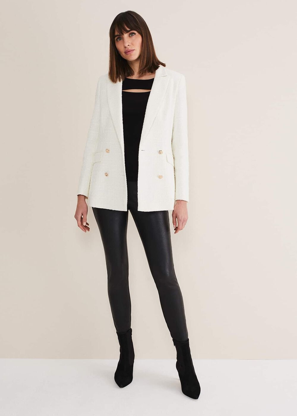 Auden Black Blazer - Cream