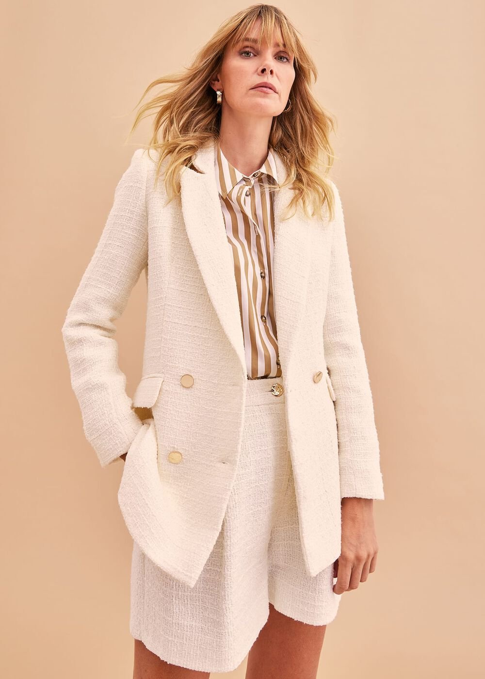 Auden Black Blazer - Cream