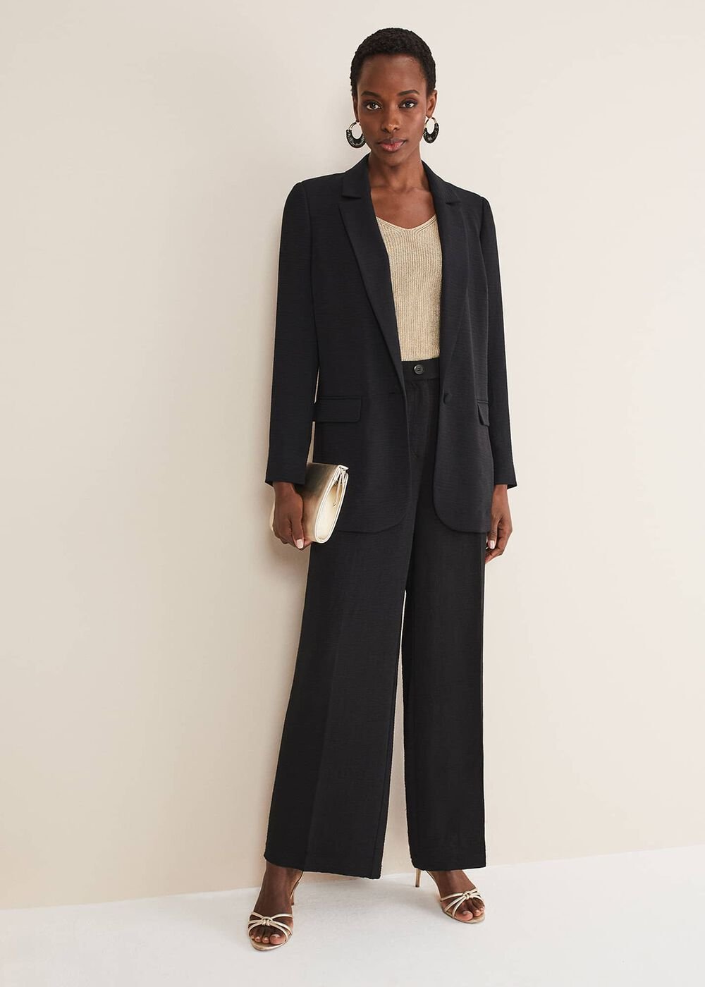 Opal Black Blazer - Black