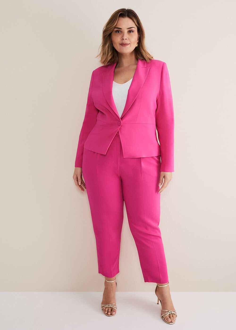 Adria Pink Blazer - Hot Pink