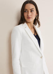 Ulrica Pink Blazer - White