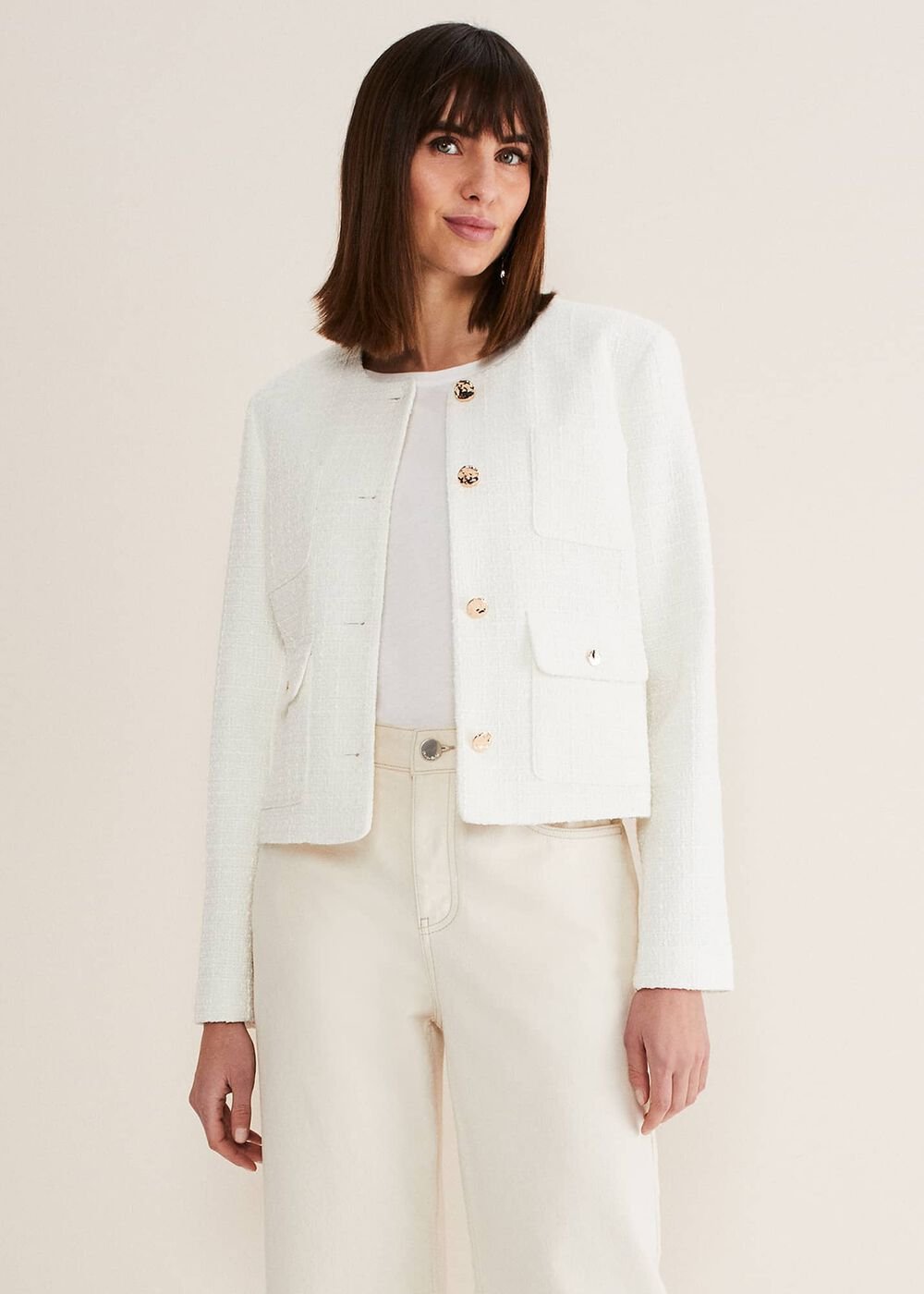 Ripley Tweed Jacket - Ivory