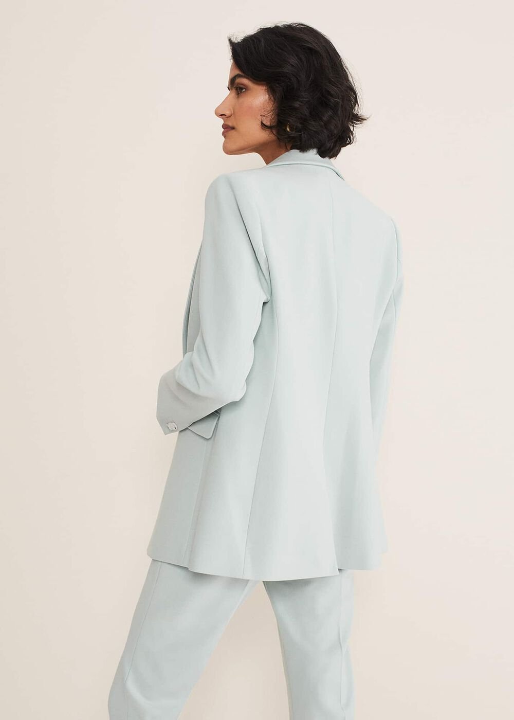 Eira Blue Blazer - Eau De Nil