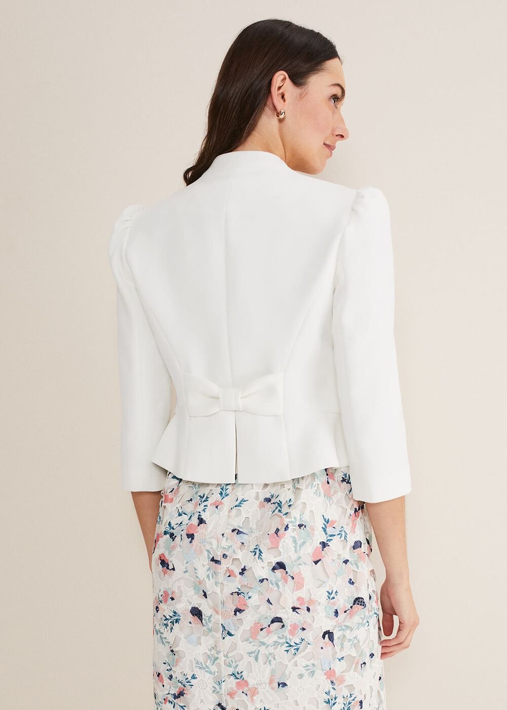 Isabella Bow Jacket - Ivory