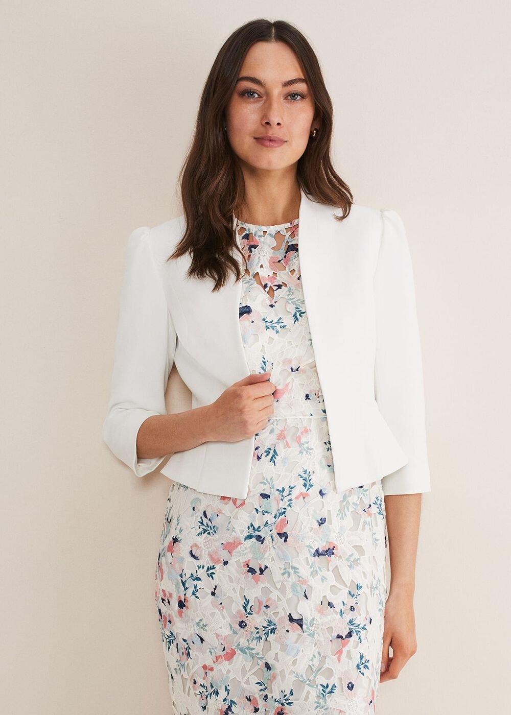 Isabella Bow Jacket - Ivory
