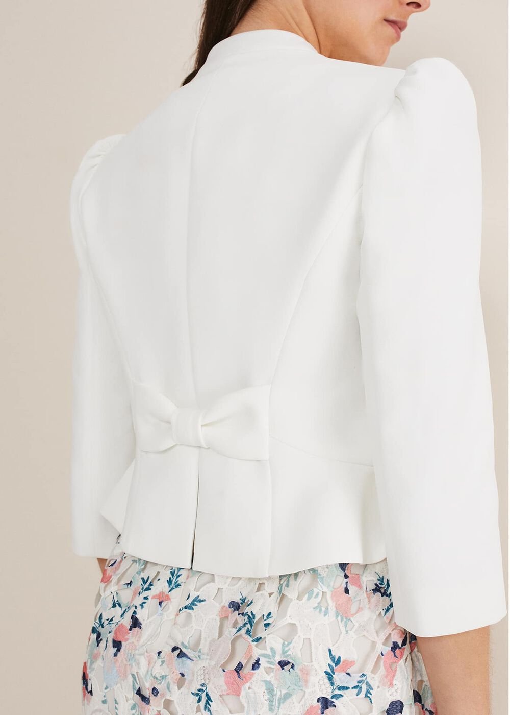 Isabella Bow Jacket - Ivory