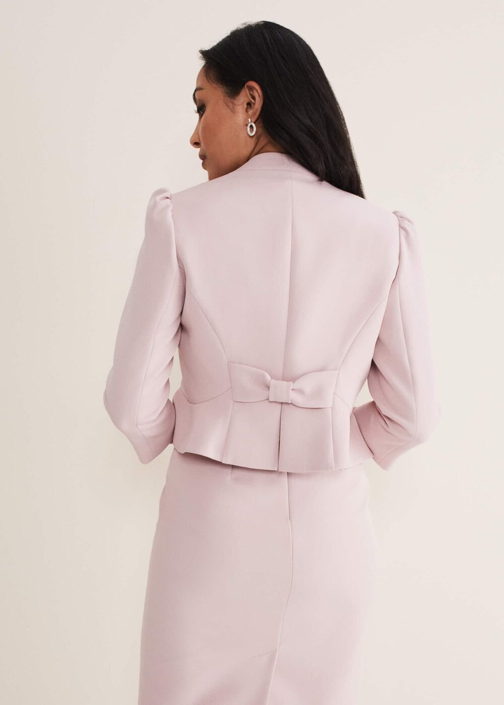 Petite Isabella Bow Jacket - Antique Rose