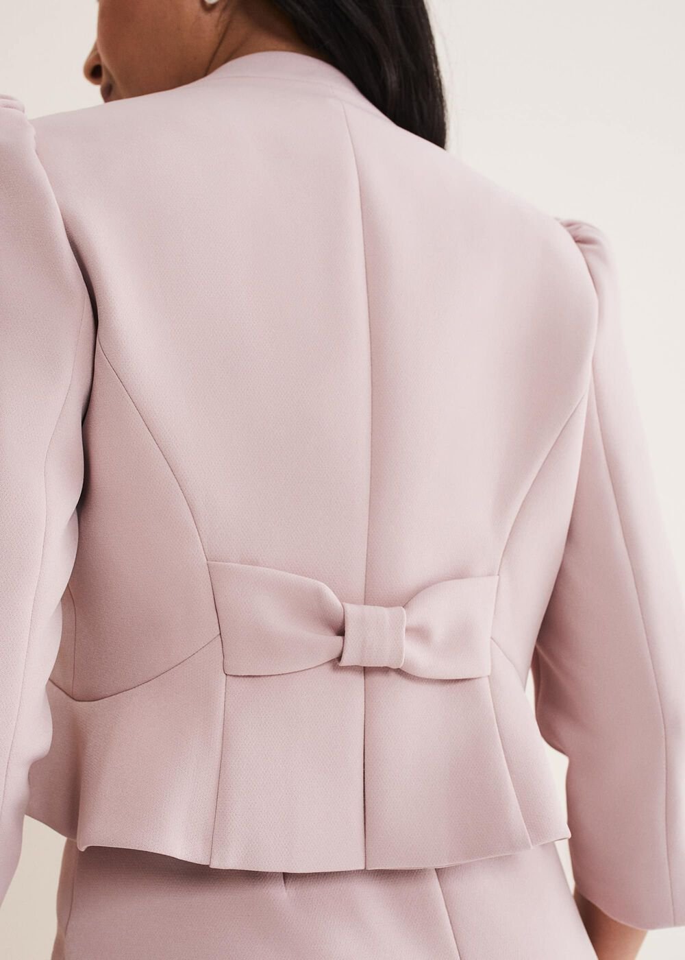 Petite Isabella Bow Jacket - Antique Rose