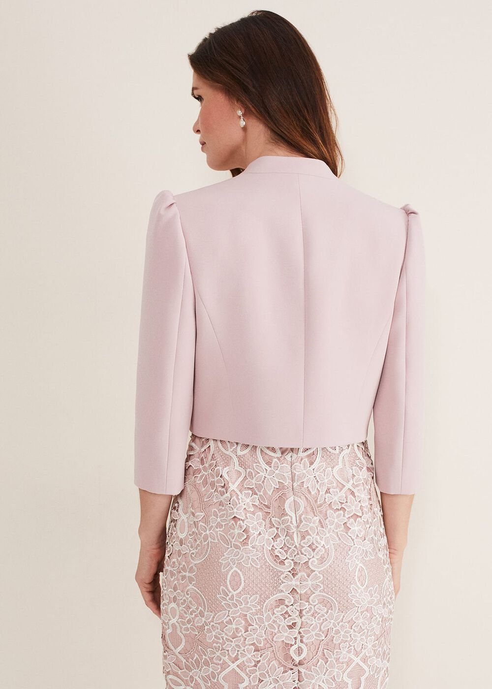 Leanna Cropped Jacket - Antique Rose