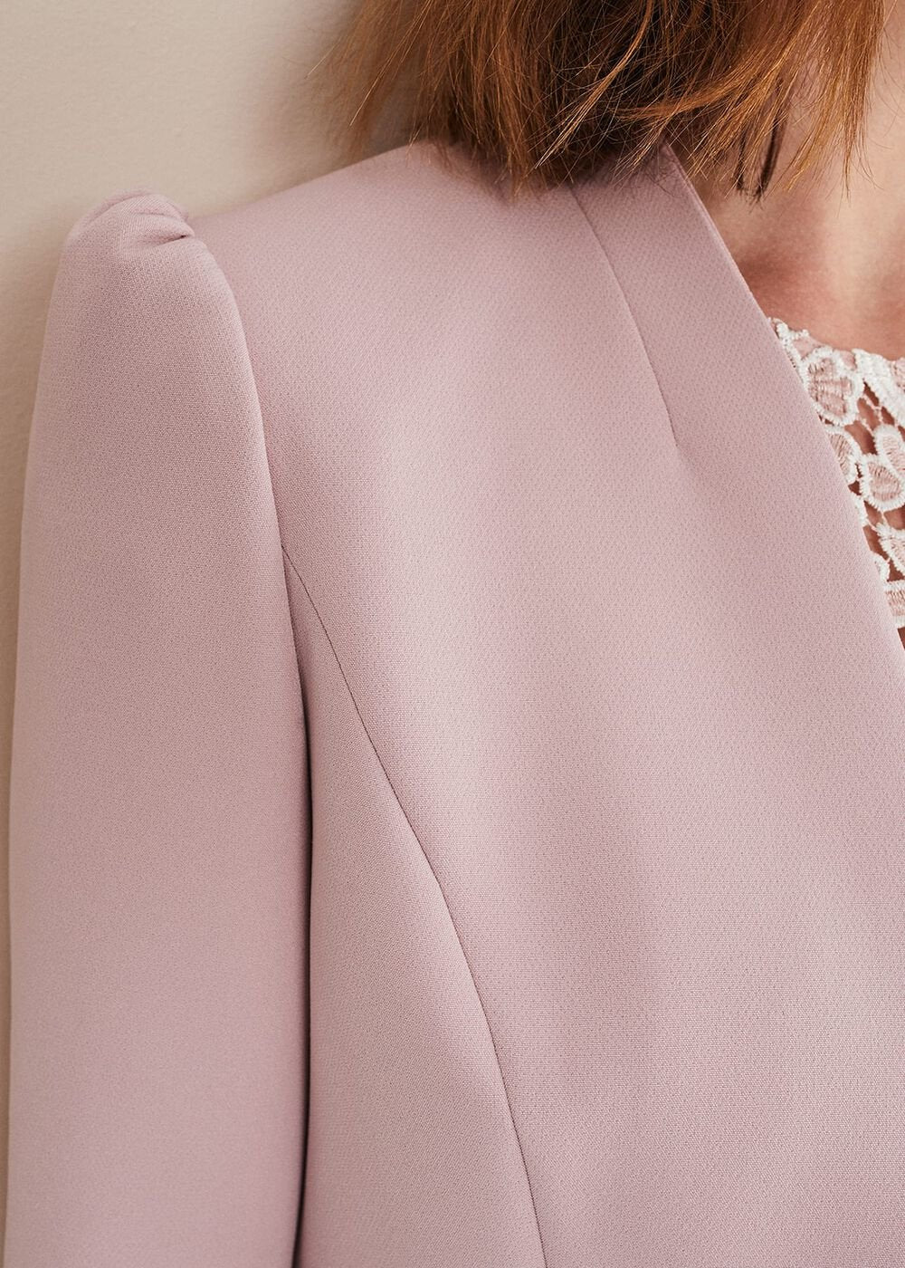 Leanna Cropped Jacket - Antique Rose
