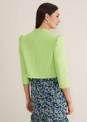 Leanna Cropped Jacket - Apple Green