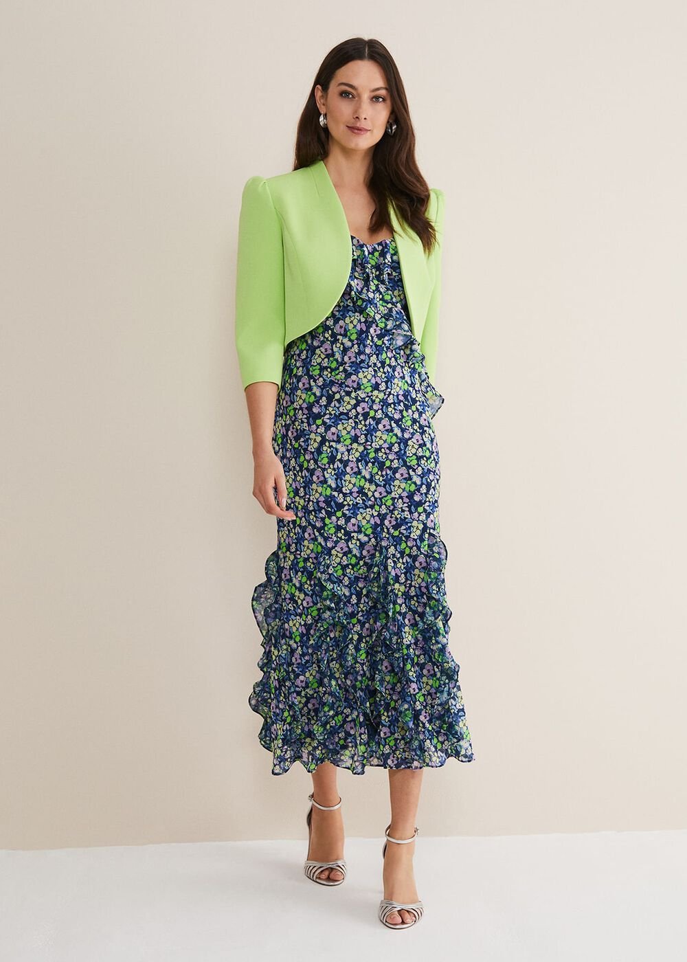 Leanna Cropped Jacket - Apple Green