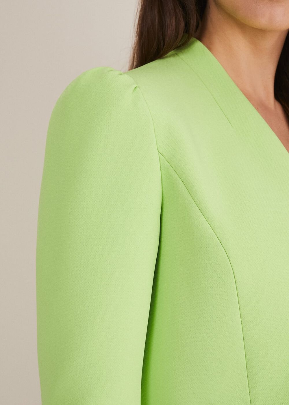 Leanna Cropped Jacket - Apple Green