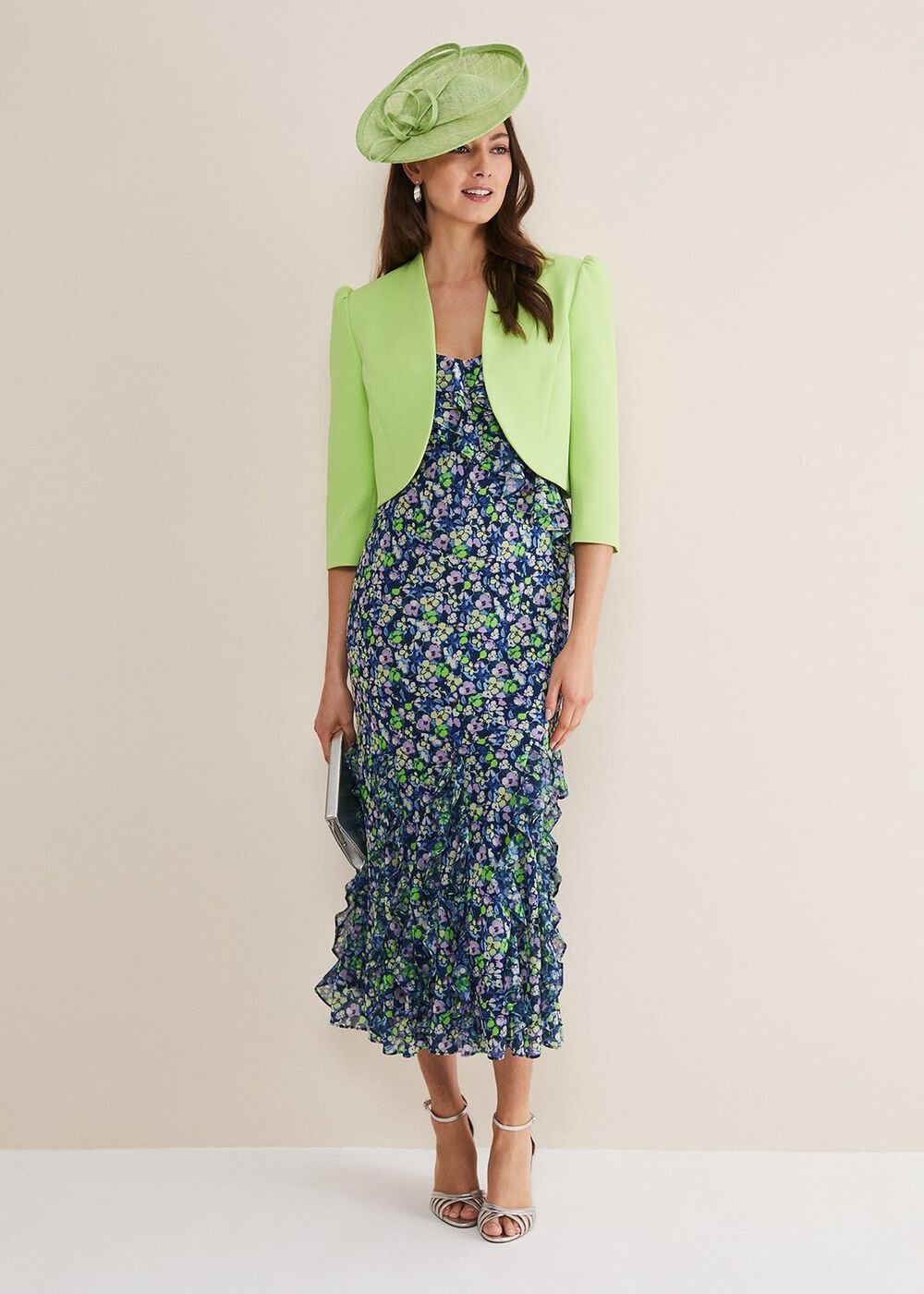 Leanna Cropped Jacket - Apple Green