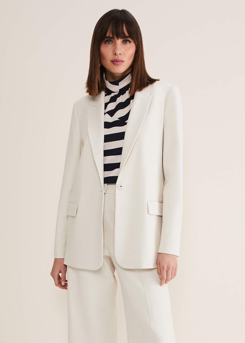 Celyn Single Breasted Blazer - Almond