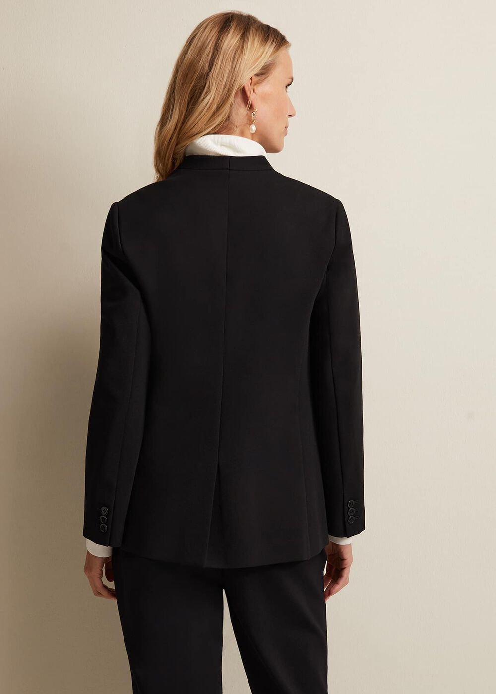 Devin Black Ponte Blazer - Black
