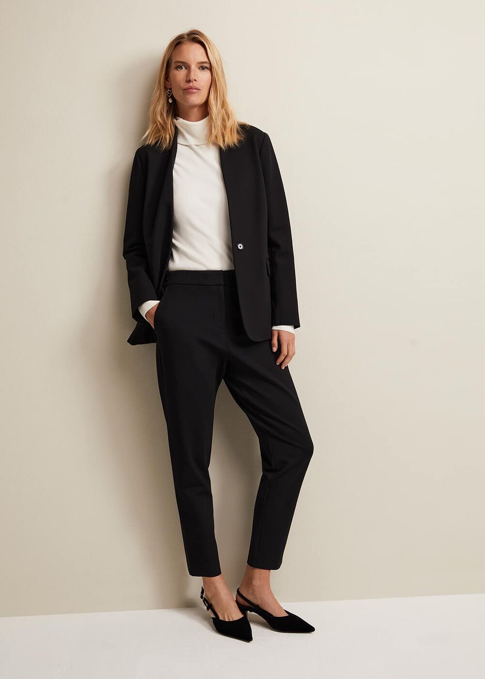 Devin Black Ponte Blazer - Black