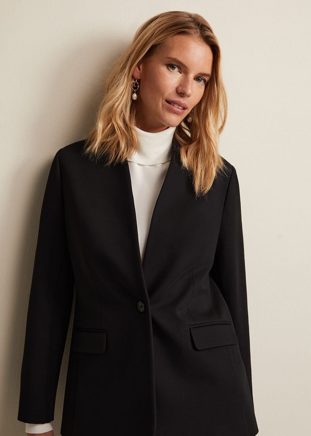Devin Black Ponte Blazer - Black