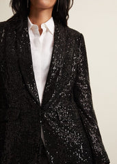 Ameera Sequin Soft Blazer - Black