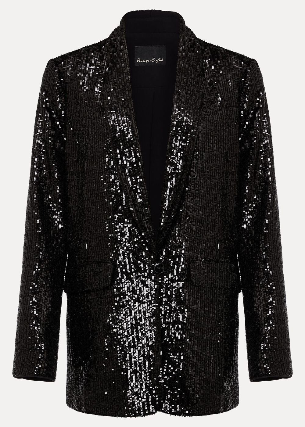 Ameera Sequin Soft Blazer - Black