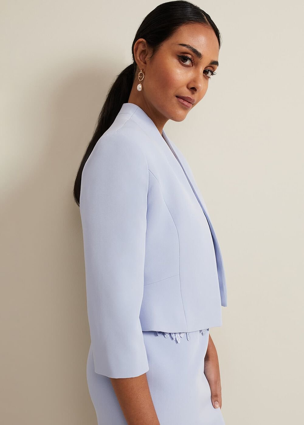 Petite Daisy Jacket - Pale Blue