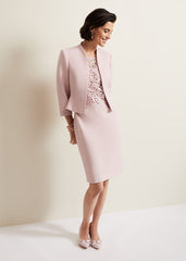 Daisy Peplum Jacket - Pale Pink