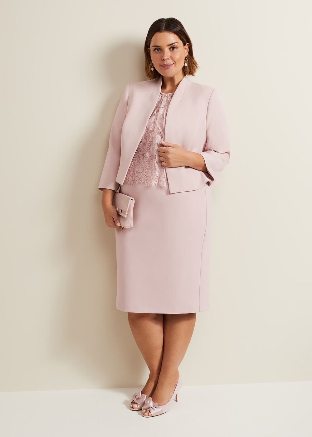 Daisy Peplum Jacket - Pale Pink