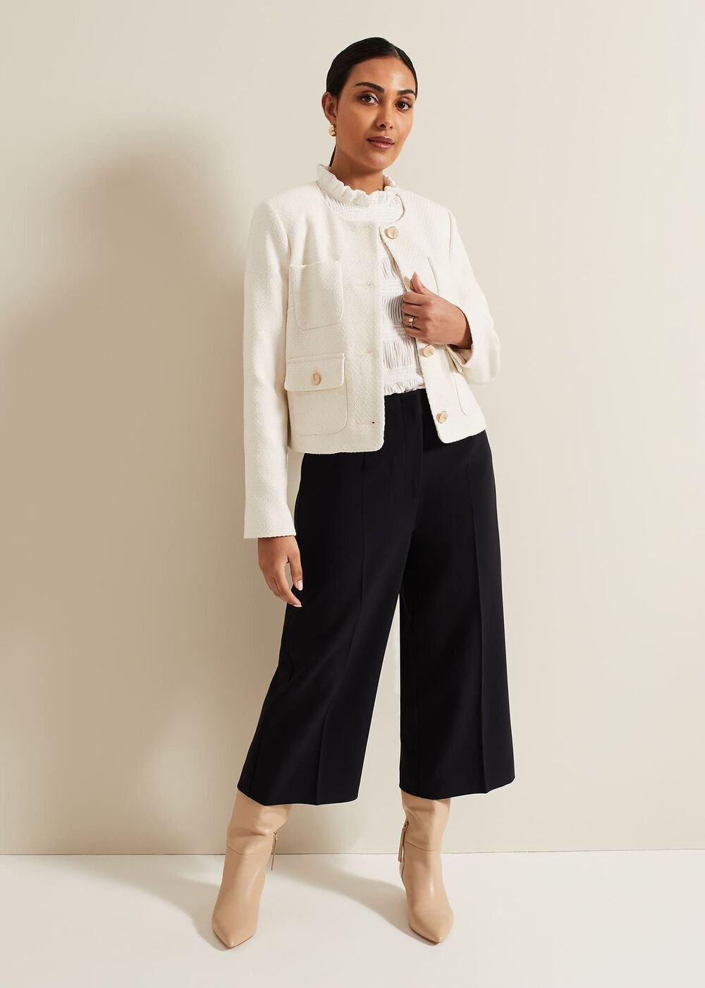 Petite Ripley Boucle Jacket - Ivory