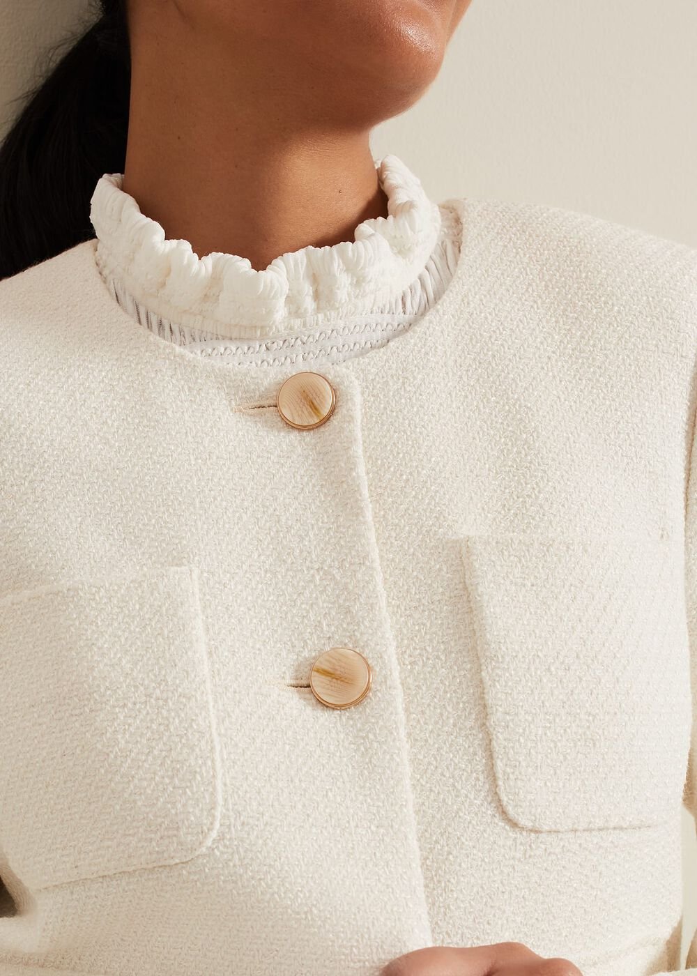 Petite Ripley Boucle Jacket - Ivory