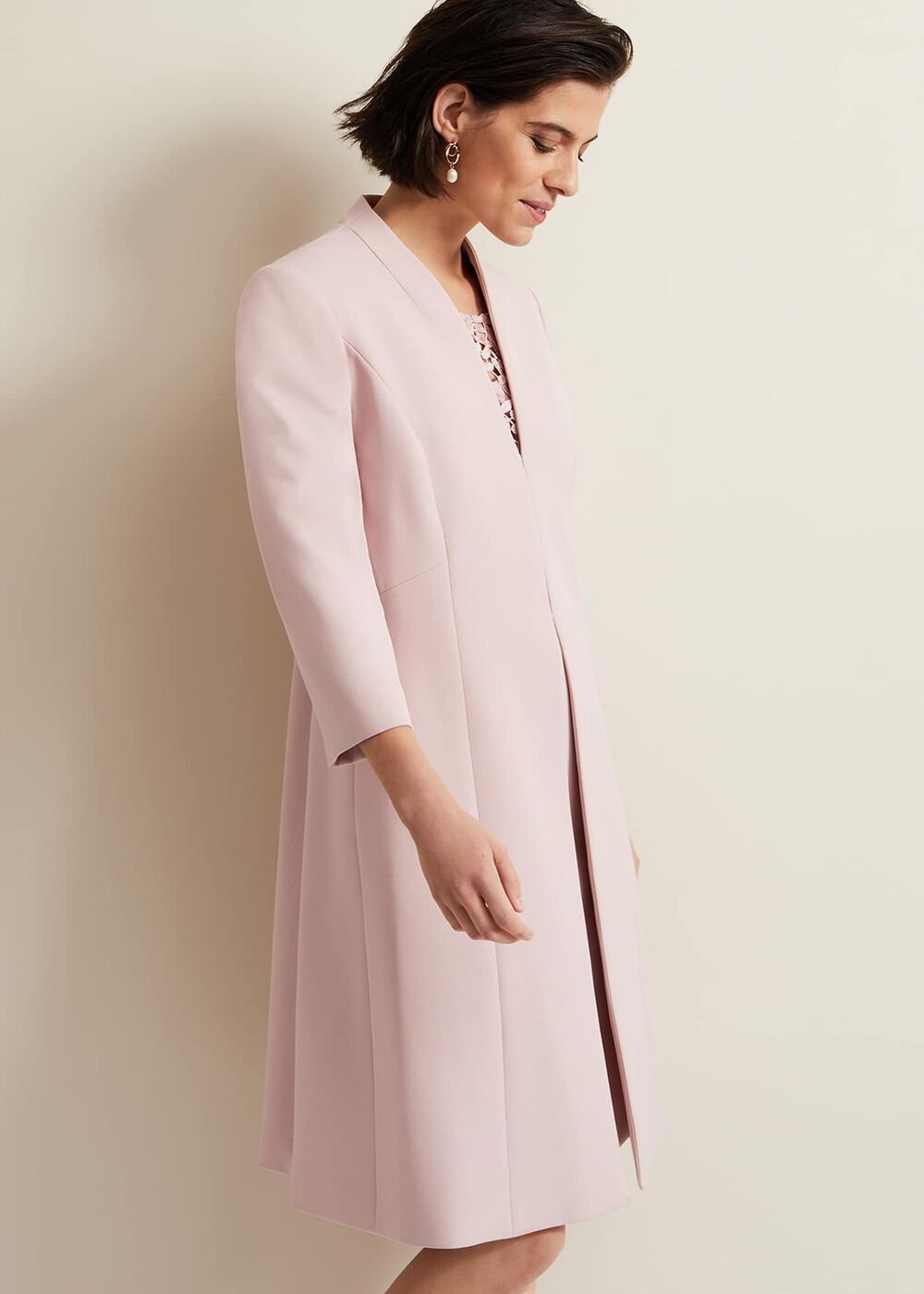 Daisy Tailored Coat - Pale Pink
