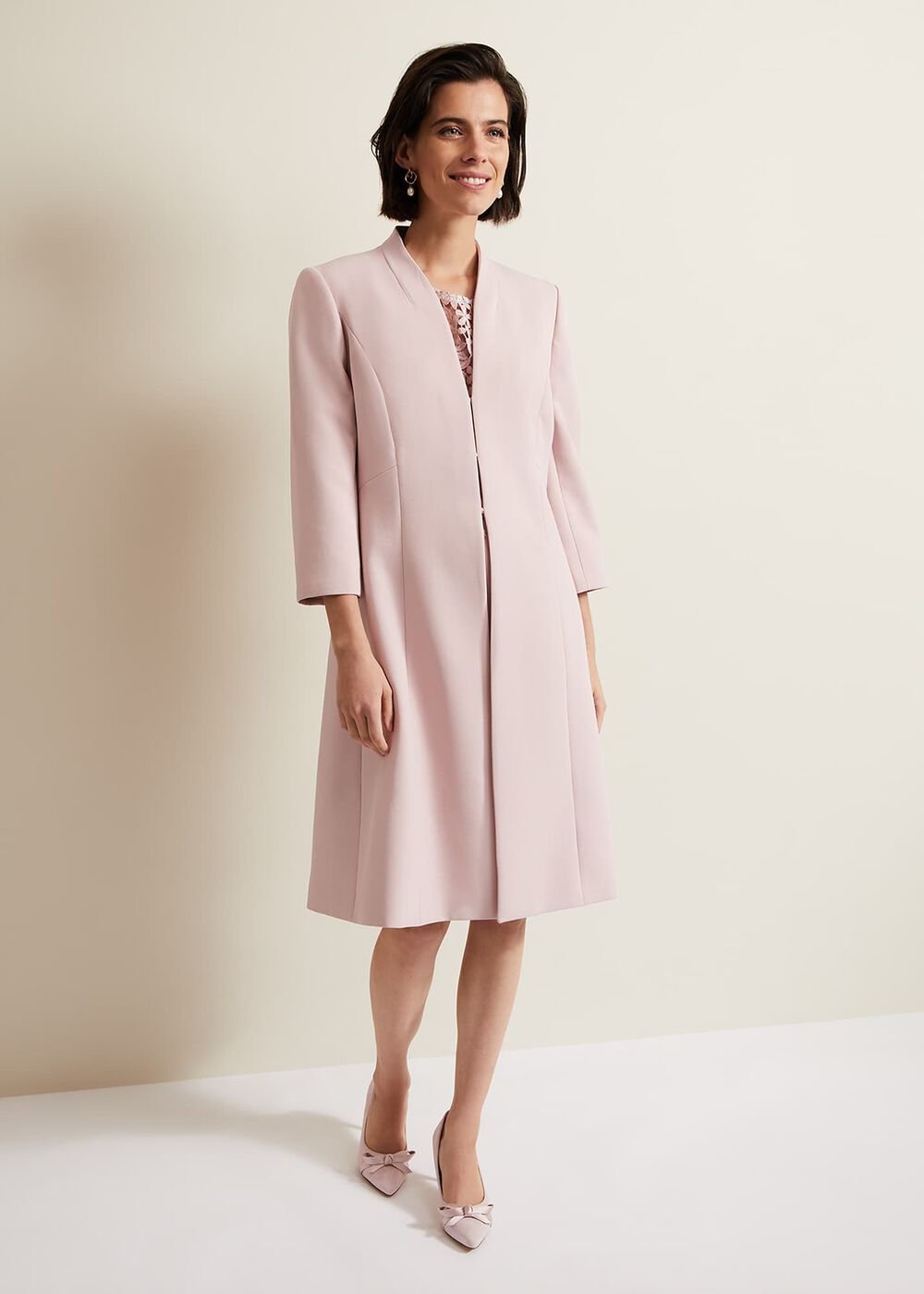 Daisy Tailored Coat - Pale Pink