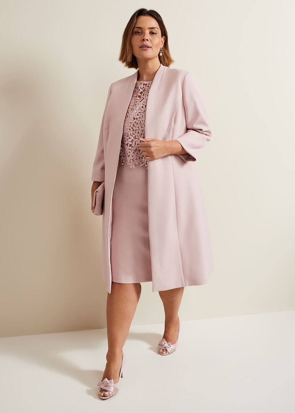 Daisy Tailored Coat - Pale Pink
