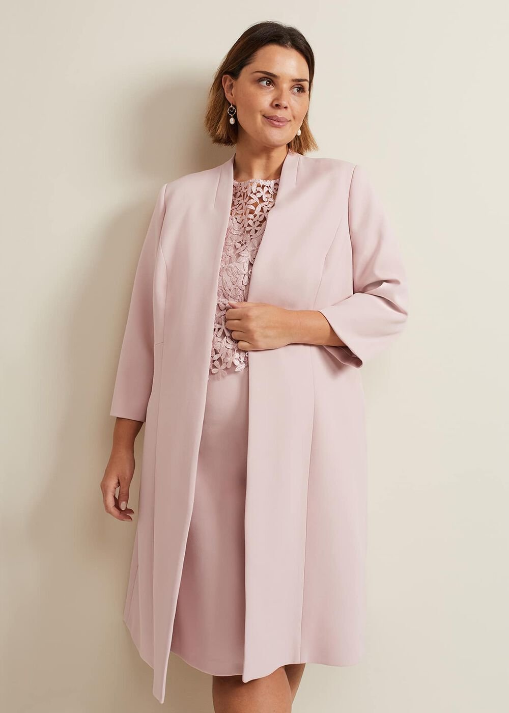 Daisy Tailored Coat - Pale Pink