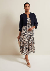 Petite Zoelle Bow Jacket - Navy