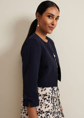 Petite Zoelle Bow Jacket - Navy