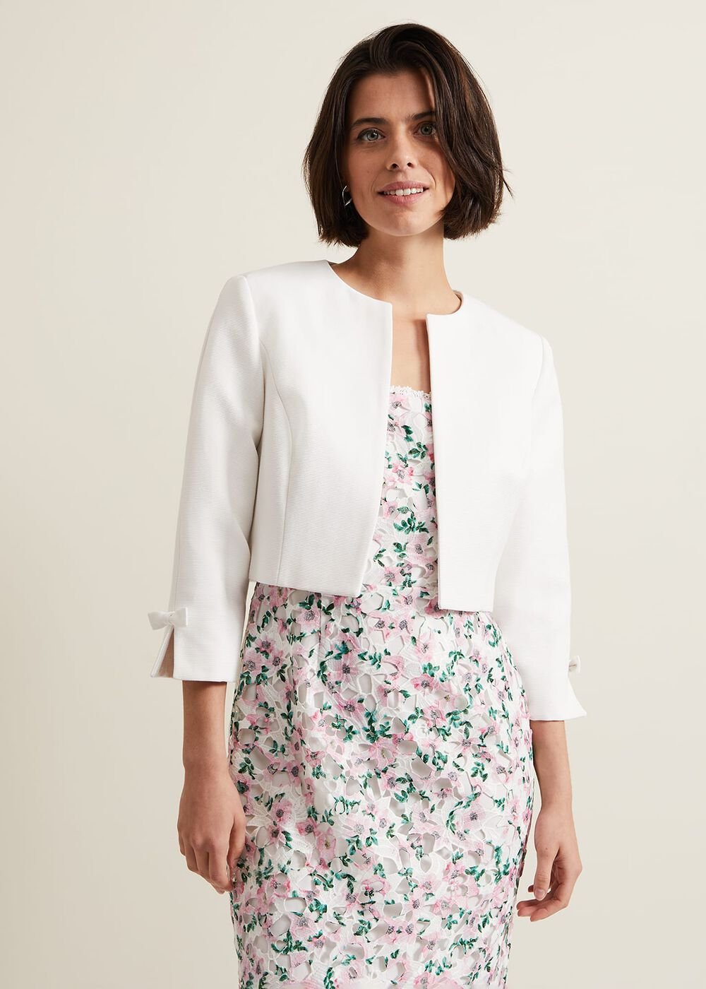 Zoelle Bow Jacket - Ivory