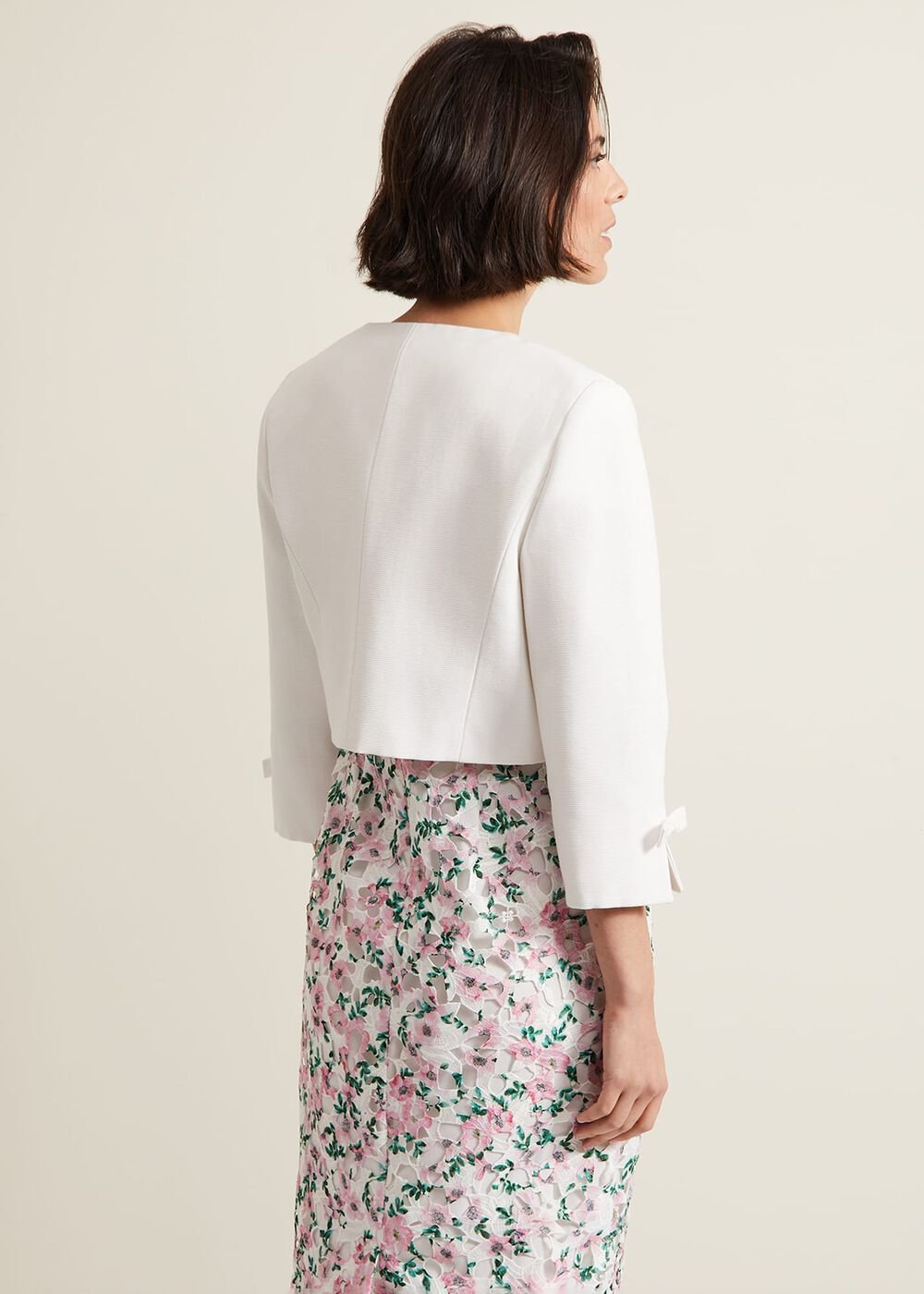 Zoelle Bow Jacket - Ivory