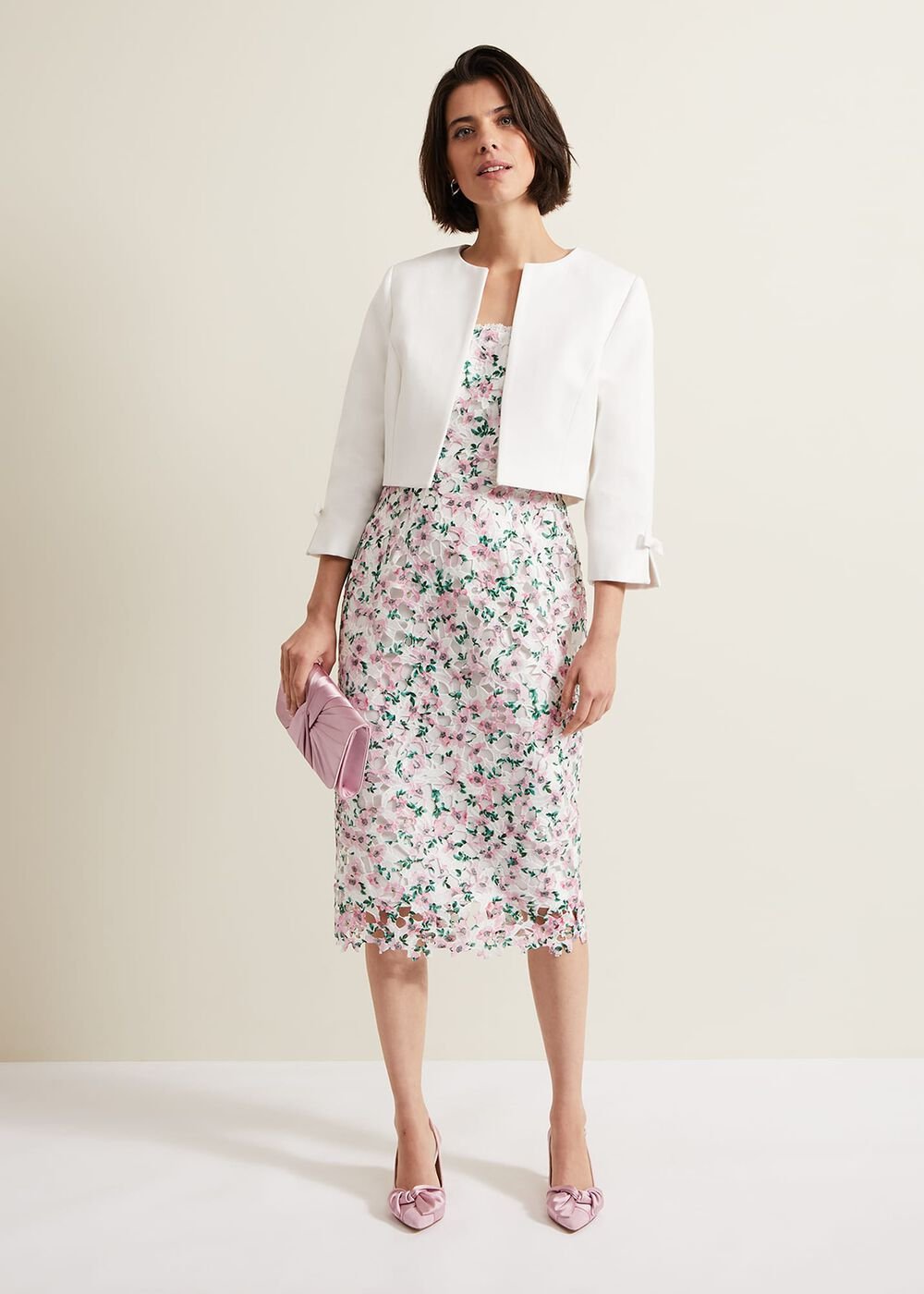 Zoelle Bow Jacket - Ivory