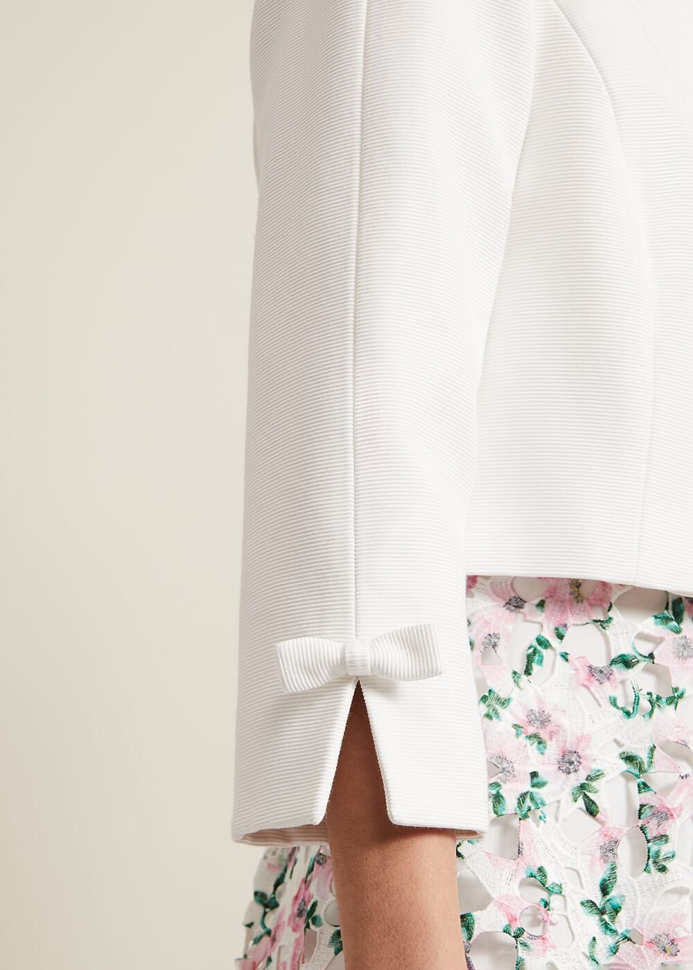 Zoelle Bow Jacket - Ivory