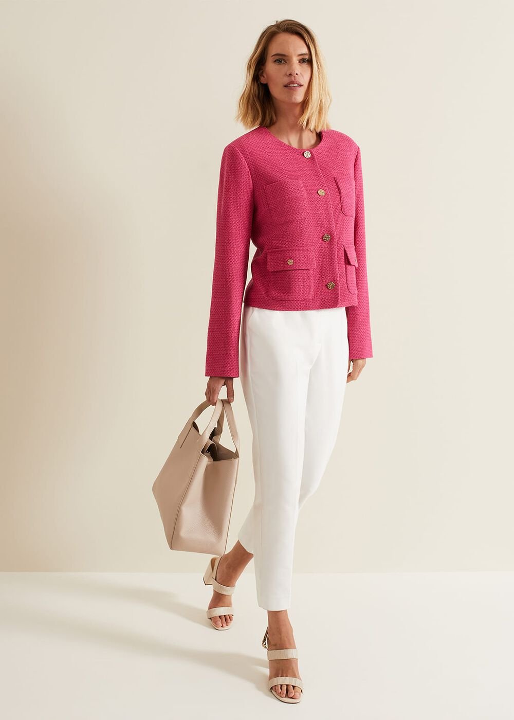 Ripley Pink Boucle Jacket - Pink