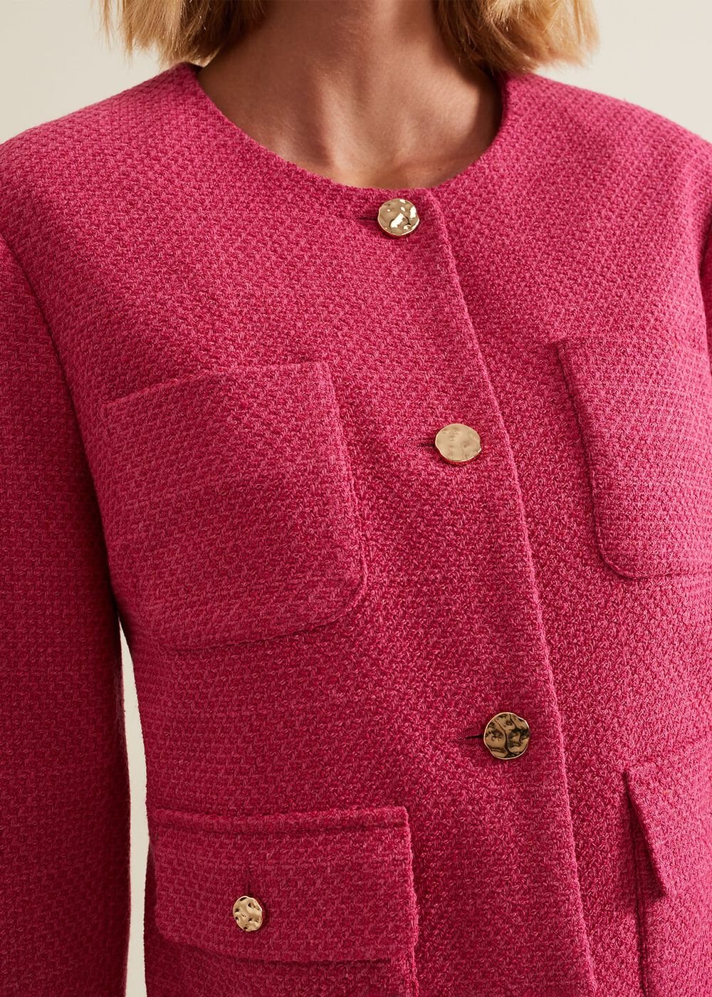 Ripley Pink Boucle Jacket - Pink