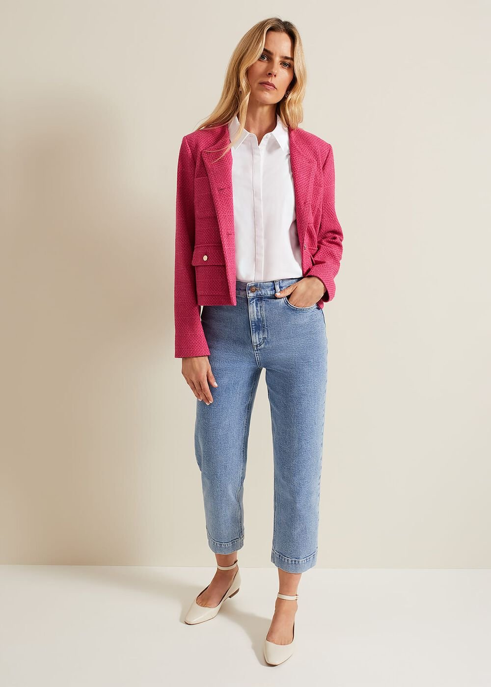 Ripley Pink Boucle Jacket - Pink