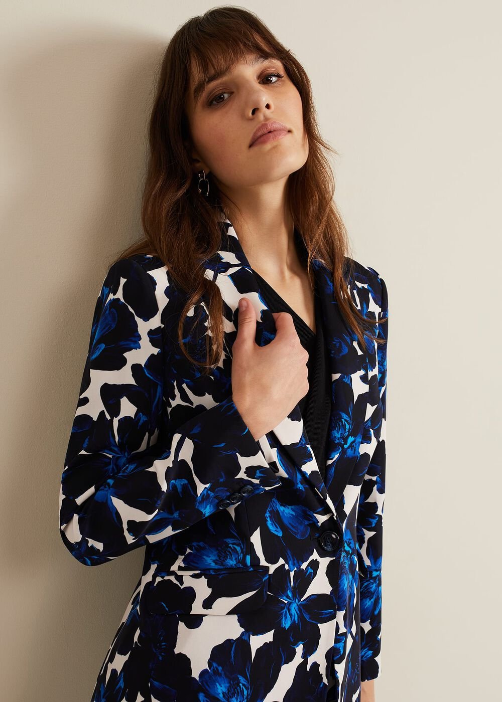 Caddie Floral Suit Jacket - Blue