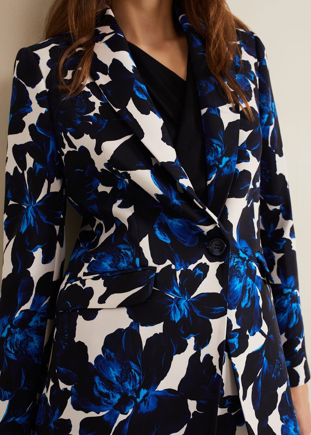 Caddie Floral Suit Jacket - Blue